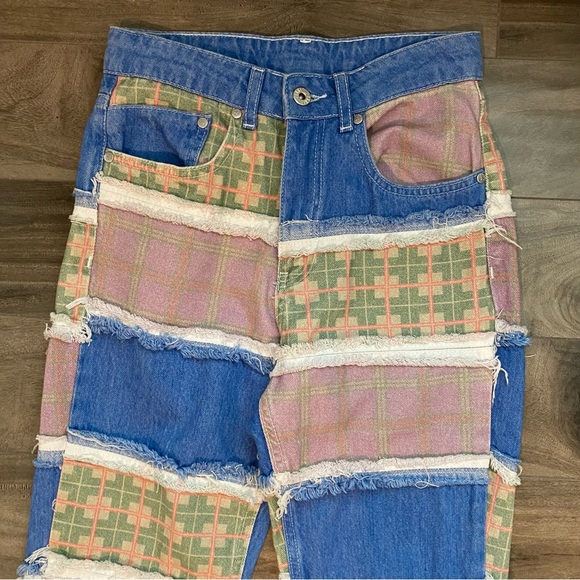 NWT The Ragged Priest Vision Patchwork High Rise Jeans - Picture 9 of 16